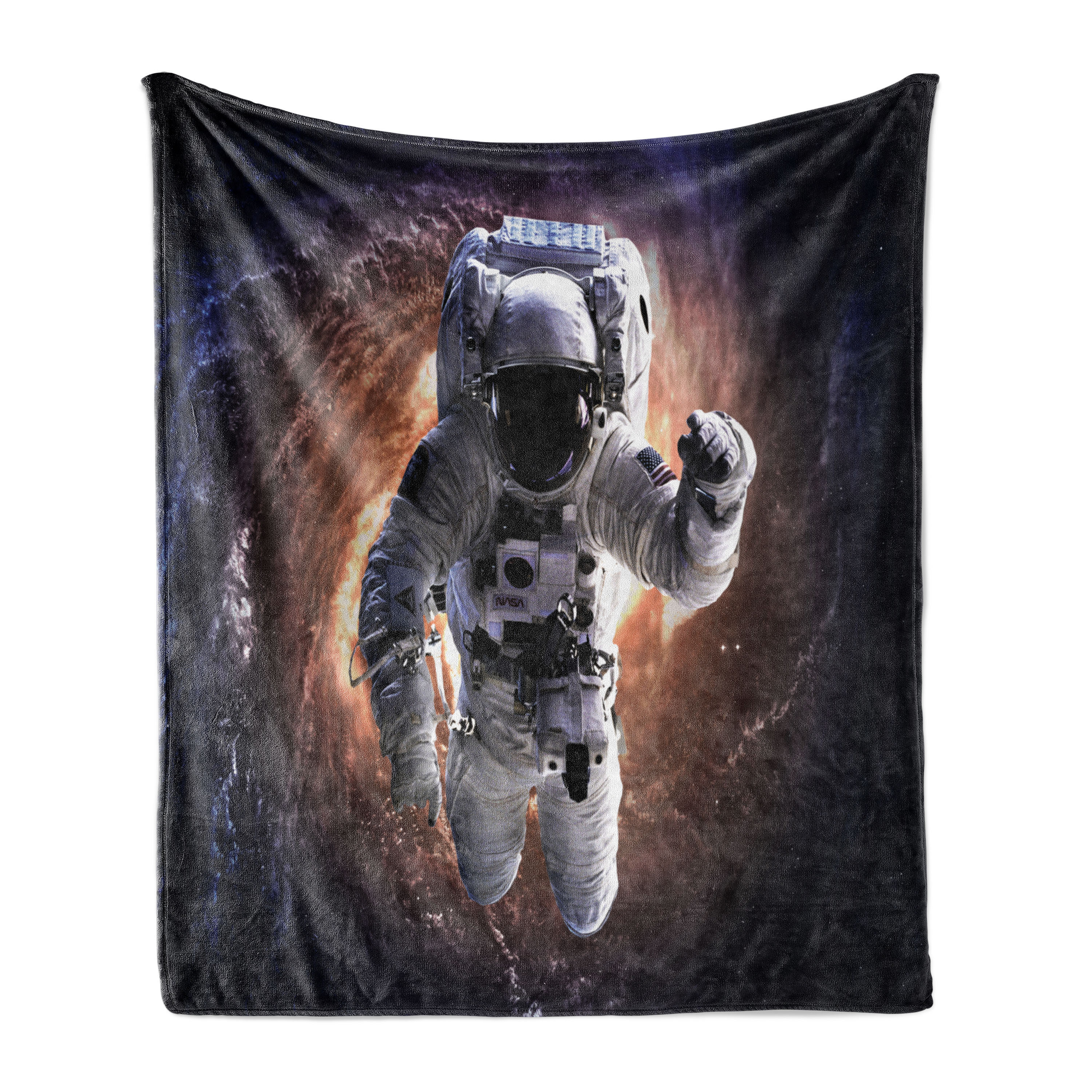 Astronaut Galaxy Space Print Hooded Blanket main image 1
