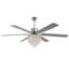 Ventilateur de plafond en cristal de luxe moderne de 65 pouces avec lumières et télécommande Trogdon-547294702