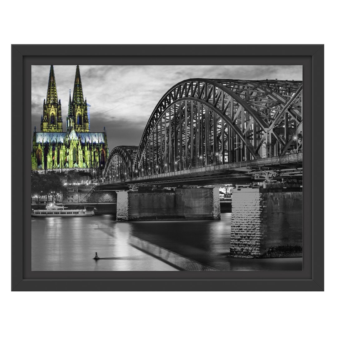 Gerahmtes Wandbild schöne Hohenzollernbrücke