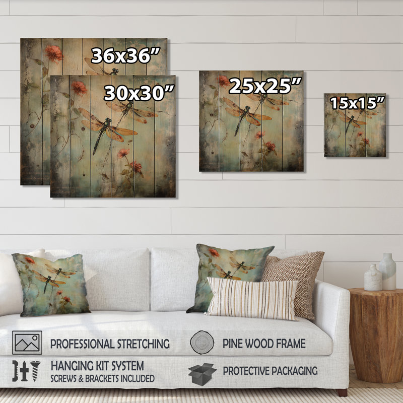 Ilkinas - Décoration murale animaux en bois sur bois de pin naturel, H 15 po x l 15 po