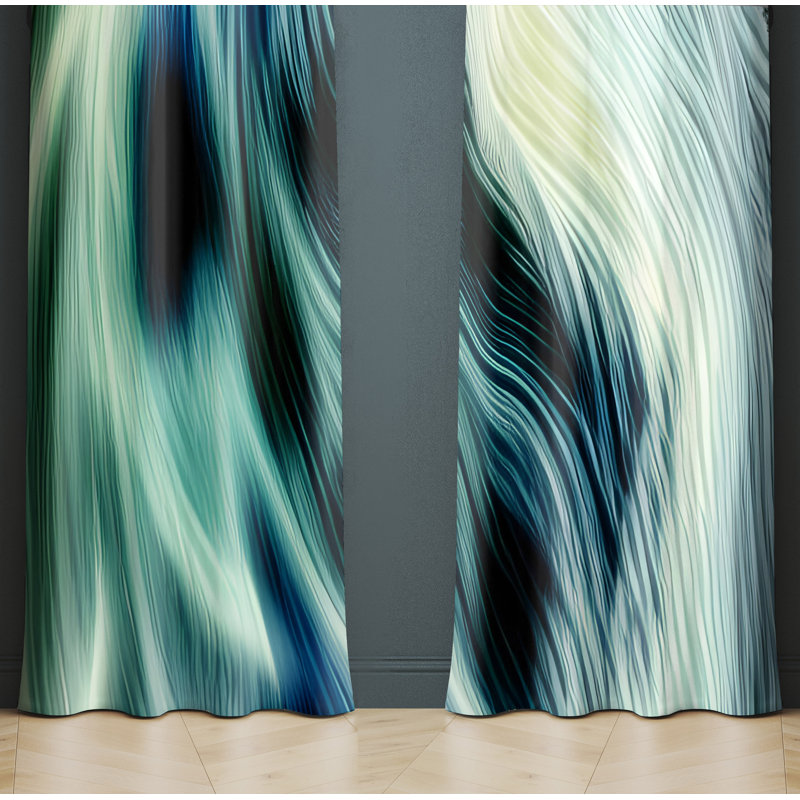 Paire de rideaux semi-transparents en polyester Angiens, L 20 po x L 52 po