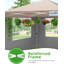 Quictent 2x2m (6x6ft) Pop Up Canopy Gazebo with Removable Sidewalls, Adjustable Height Event Shelter, Portable Tent for Garden Party, Camping, Beige-122096608-122096609