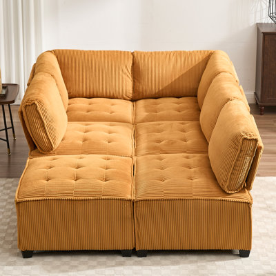 Versatile Modular Sofa for Living Room with Multiple Configurations