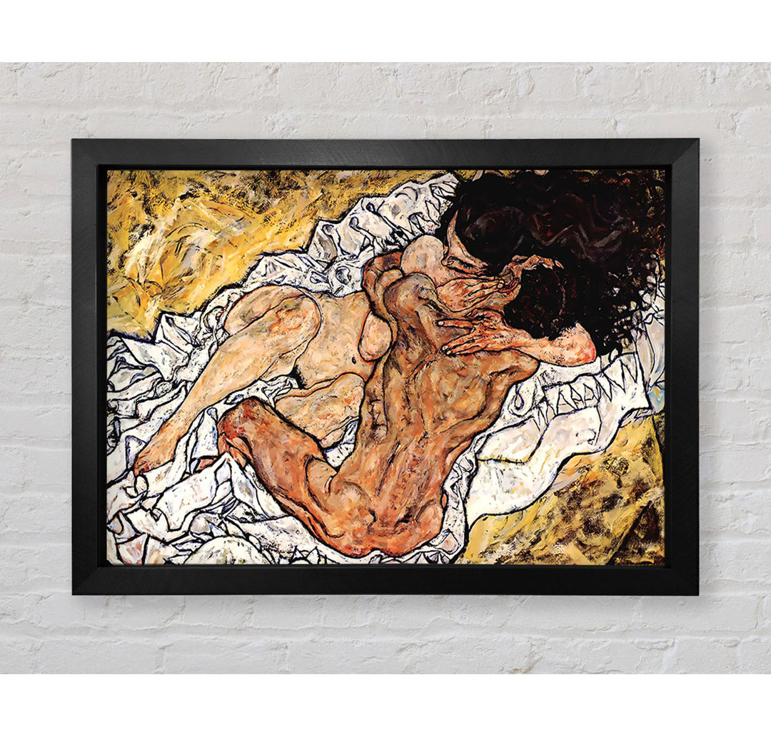 Gerahmtes Leinwandbild Embrace von Egon Schiele