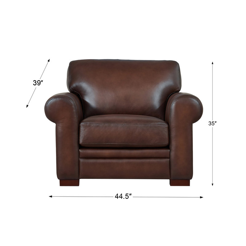 Brookfield Upholstered Club Chair, Caramel Brown