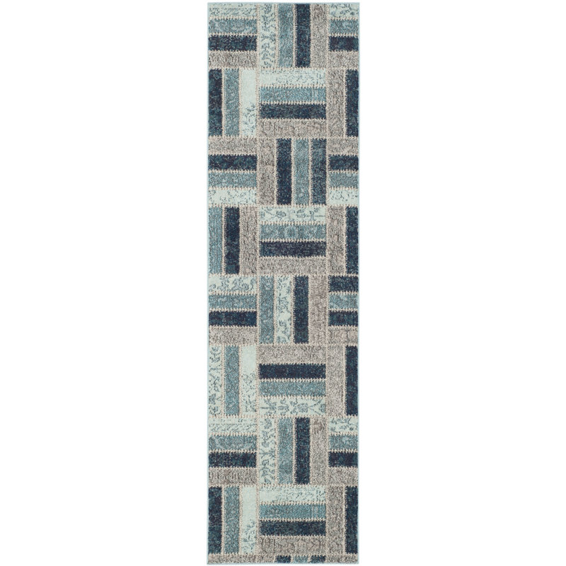Amrane Performance Geometric Rug, Runner 2'2" x 8'