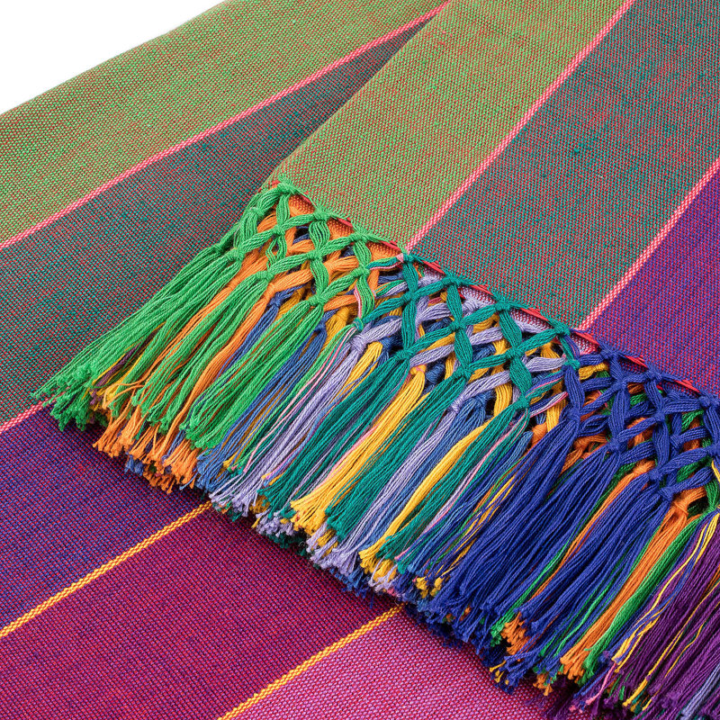 Dakota Fields Handmade Vibrant Rainbow Cotton Tablecloth