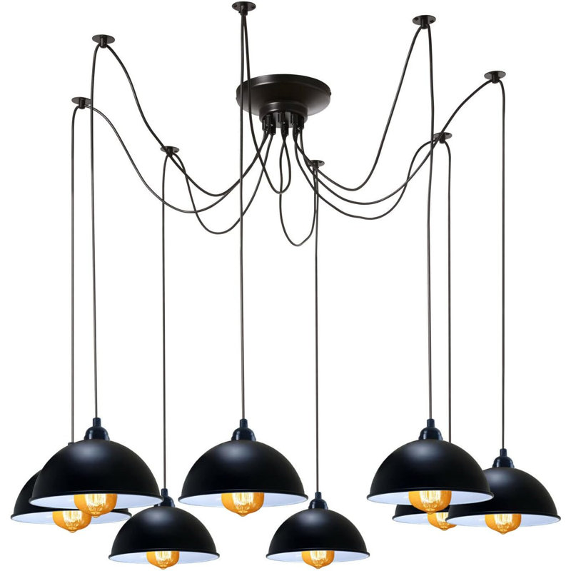 8 - Light Black Cluster Pendant