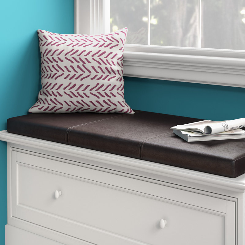 Coussin de siège en similicuir Harrisonville H 2 po x l 33,85 po x P 15,85 po, H 2,1 po x l 34 po x P 16 po
