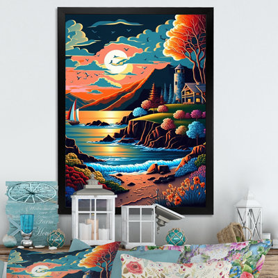 Coucher de soleil dans un style moderne III - reproduction sur toile