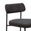 Chaise de bar Iffa, dossier ouvert, fer noir, cognac-102361198-102361197