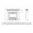 SimpliFire 36-in Inception Firebox with Wescott Mantel & Chateau Forge Decorative Front