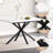 Extendable Dining Table And Chairs Set Of 4, Concrete Effect Rectangular Table With Upholstered Faux Leather Chairs For Dining Room,Kitchen-1447363096-1447363092