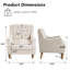 Fauteuil d'appoint capitonné capitonné avec repose-pieds-1964779647