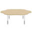 Table d'activité thermofusionnée 60 po avec pieds réglables Chunky - grain d'érable / blanc-124894308