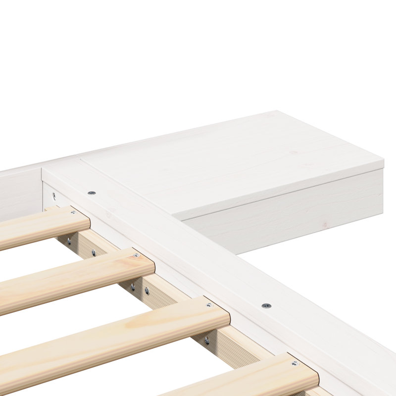 Solid Wood Bed, Small Single (2'6), White