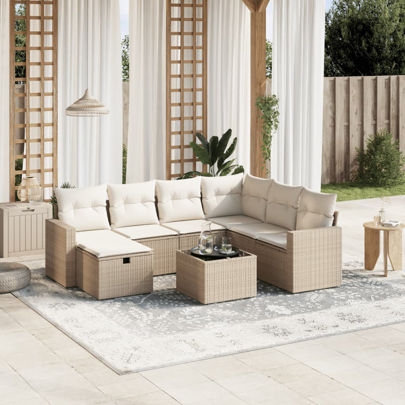 Vidaxl Garden Sofa Set Poly Rattan Large Modular Garden Sofa Set