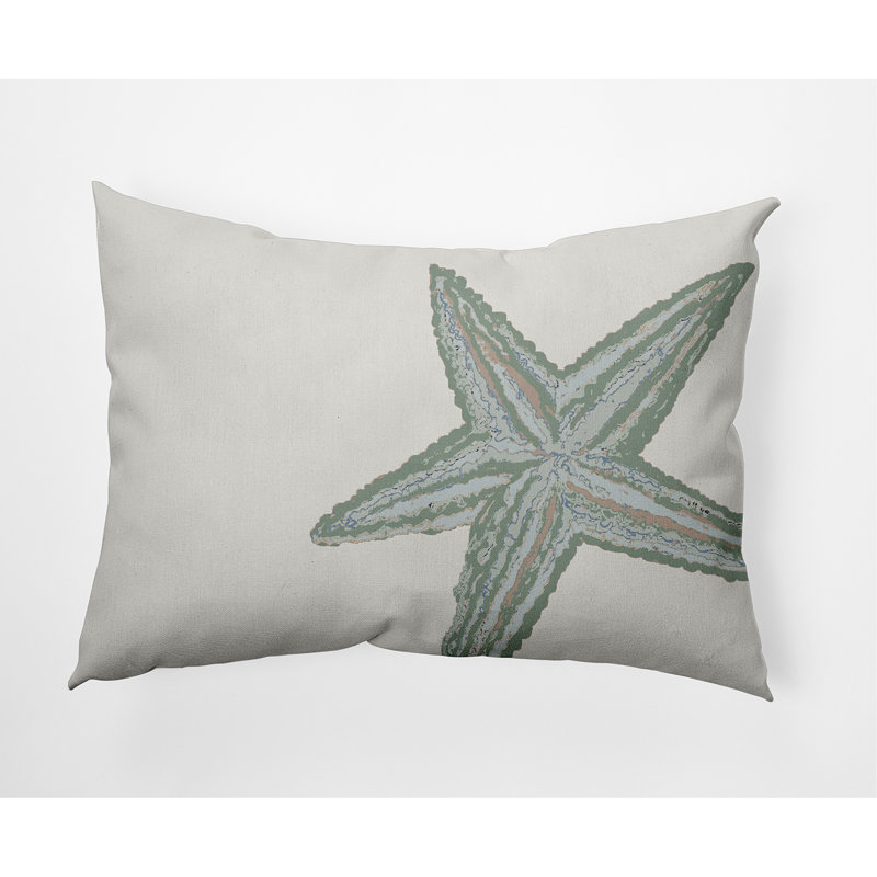 Coussin Beach, Sauge, 14 po x 20 po