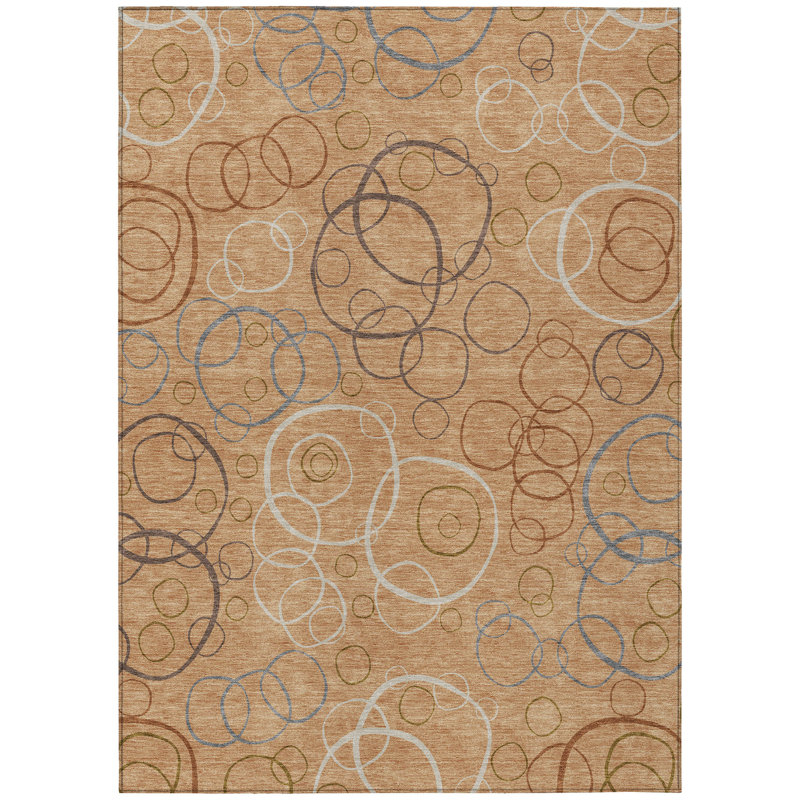 Machine Washable Indoor/Outdoor Kugler ACN2408 Geometric Rug, Rectangle 5' x 7'6"
