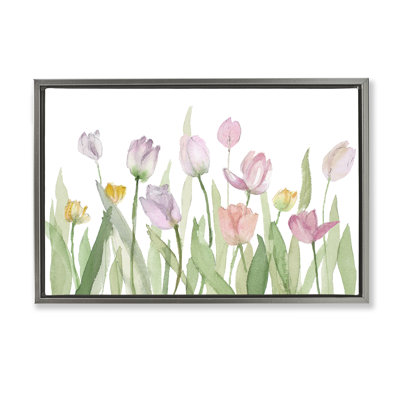 Toile flottante encadrée de tulipes douces par Lanie Loreth