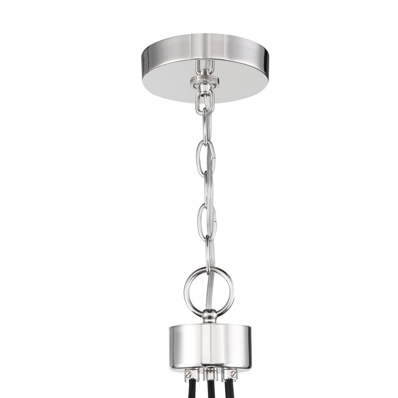 Luminaire suspendu en forme de globe à 5 lumières Que, Chrome