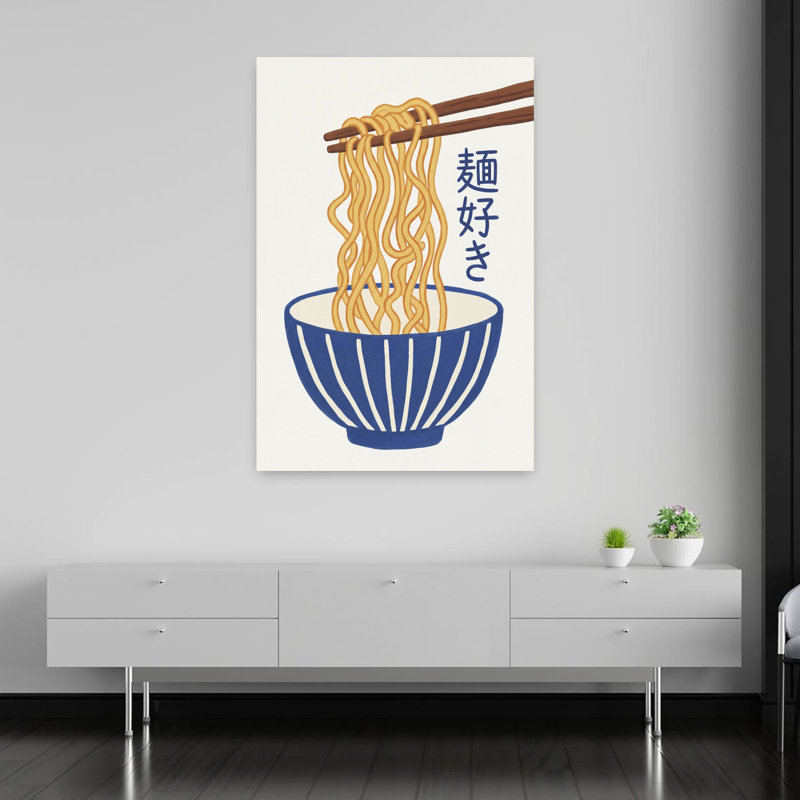 Art mural contemporain Delici Ramen Bowl, 60" H x 40" W