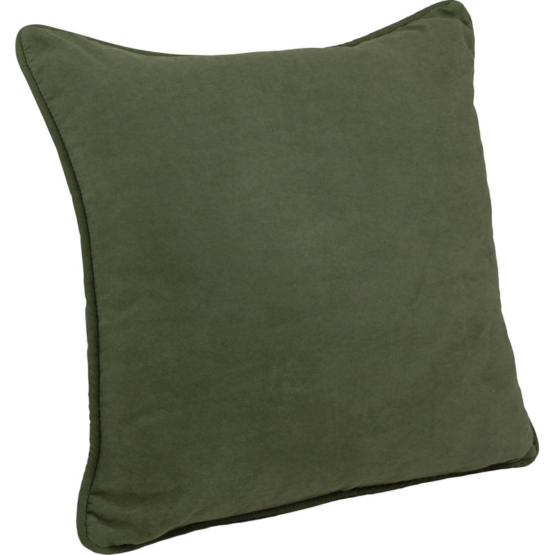 Housse et insert de coussin en microsuède jacquard carré, Vert forêt