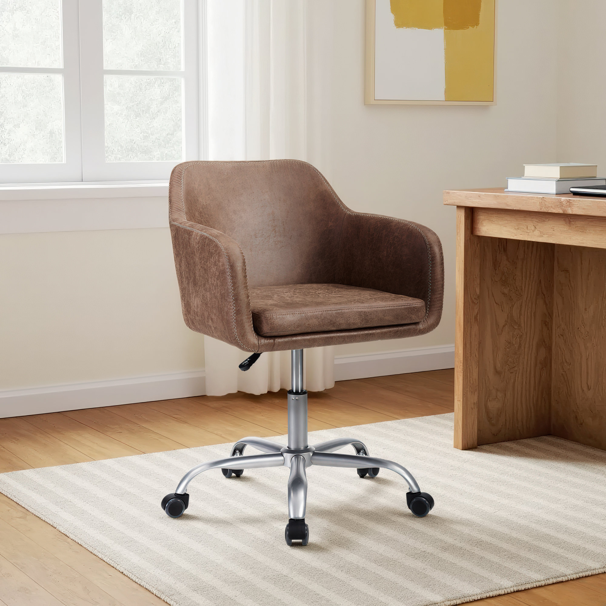 Salida Swivel Office Chair, Brown