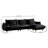 125-Inch Modern Style Teddy Velvet Sofa with Ottoman Includes 3 Featured Pillows-2044620394