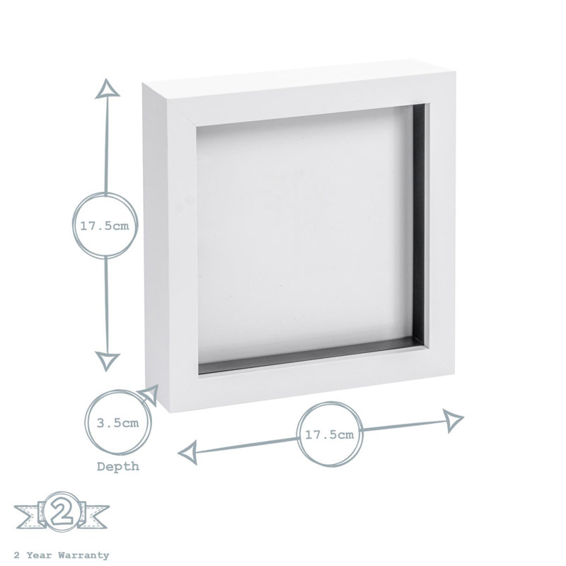 White Shadow Box Picture Frame - Set of 3