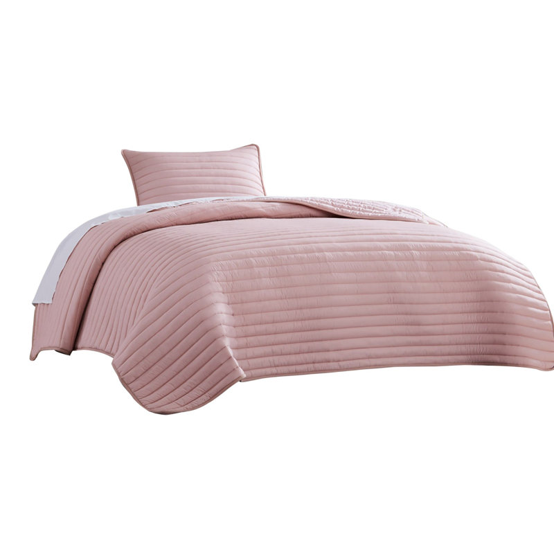  Microfiber Comforter Set, Blush, Queen Comforter + 2 Standard Shams