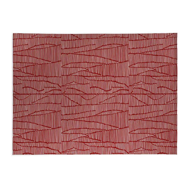 Tapis de cuisine à profil bas Grer, Rectangulaire 2 pi x 3 pi, Rouge canneberge