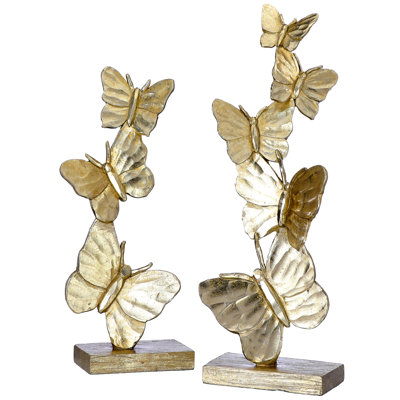 10.5-13" Resin Butterfly Parade