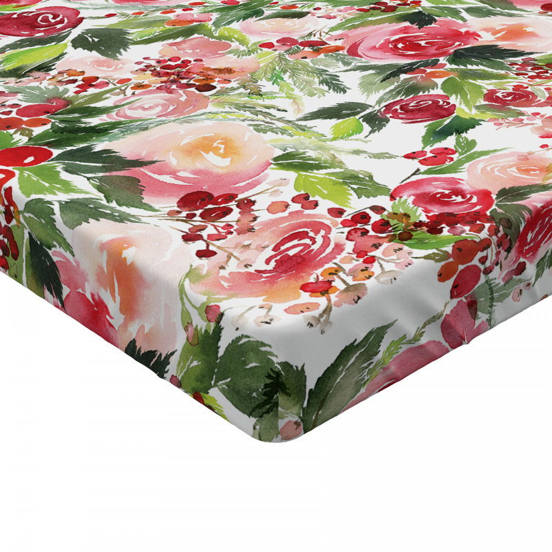 Microfiber Floral Fitted Sheet, Twin XL Fitted Sheet