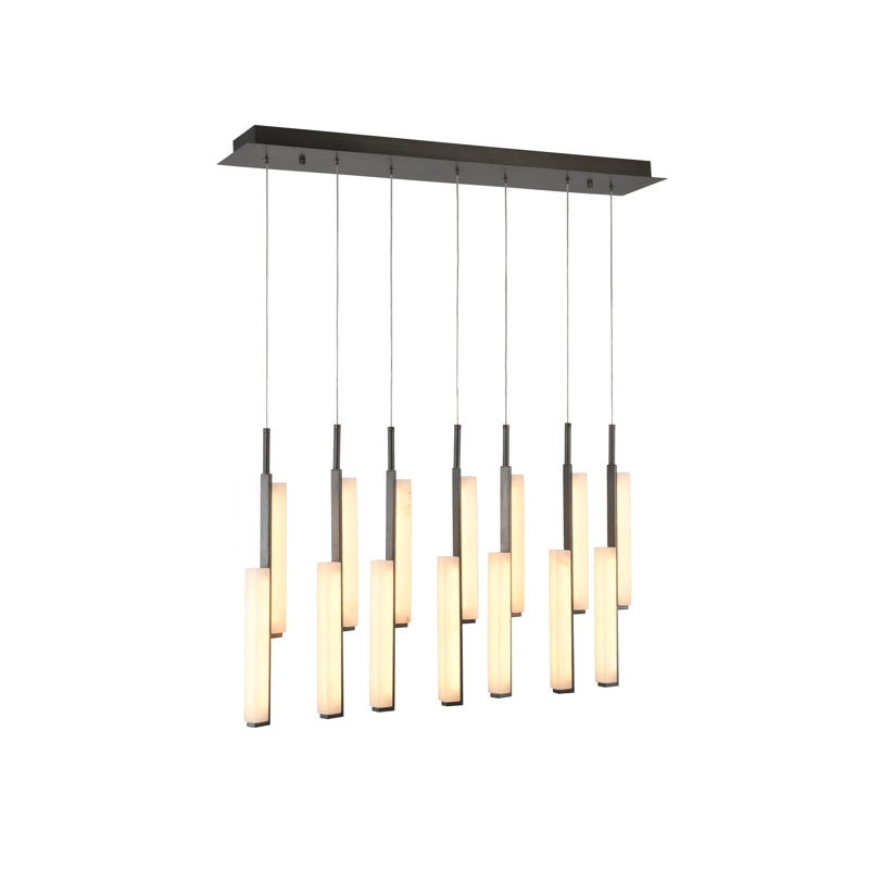 Linear Island Pendant - Forged Bronze
