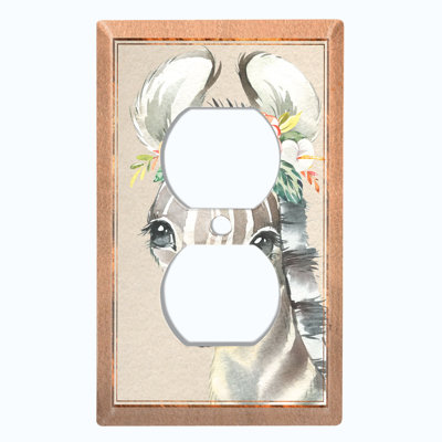 Patterned 1 - Gang Duplex Outlet Standard Wall Plate