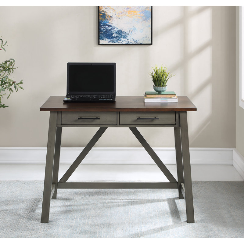 Emrecan Writing Desk, Dark Brown/Gray