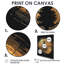 Gocha noir et or abstrait de l'anneau d'arbre II - Cottage, art mural sur toile-283322333-283322332-283322335