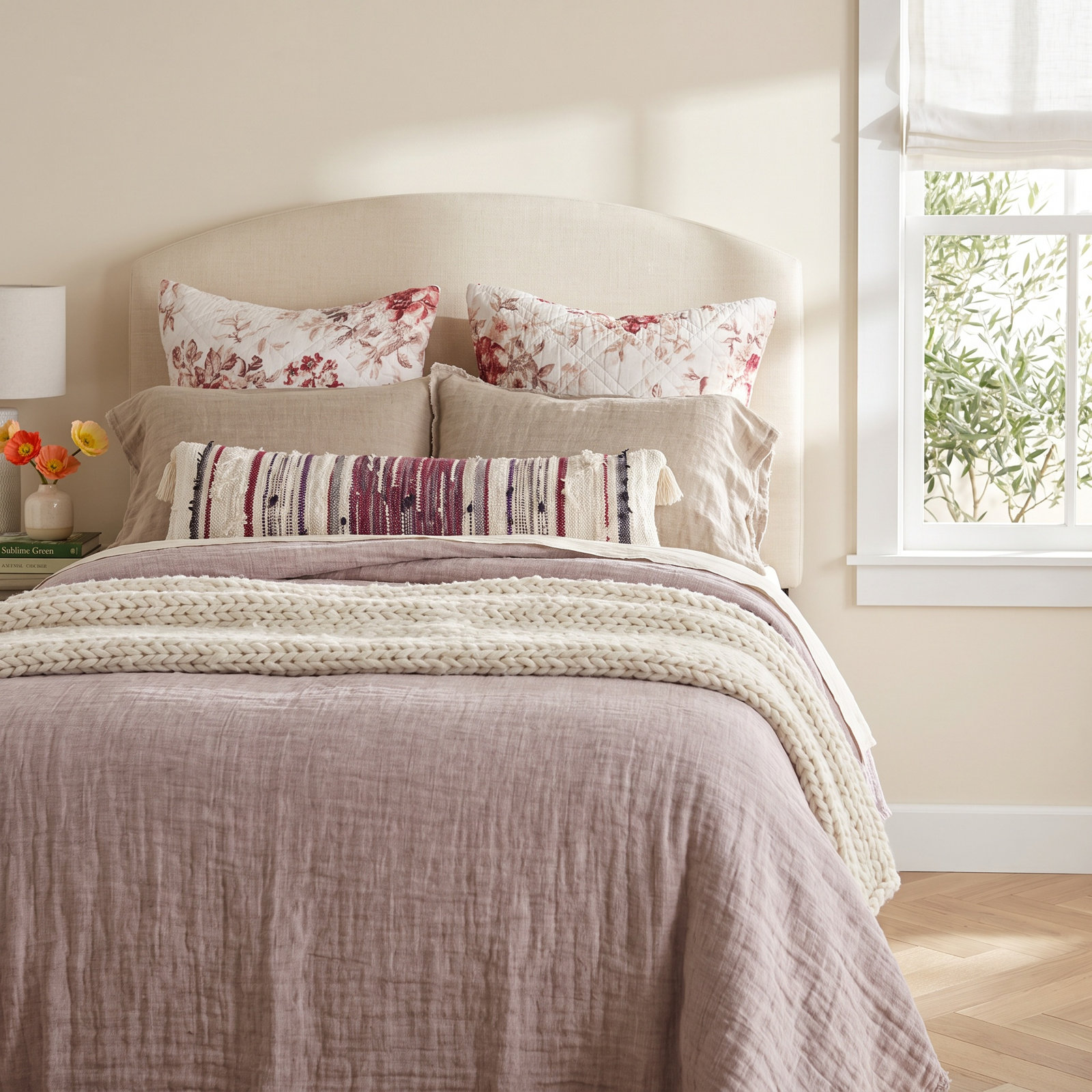 Artis Linen Coverlet Set, Queen Converlet + 2 Shams
