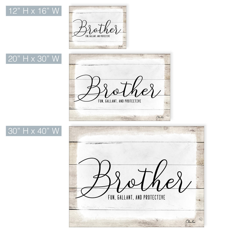 «Brother» par Olivia Rose - reproduction sur toile tendue, H 30 po x l 40 po x P 1,5 po