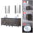 72.4'' Double Bathroom Vanity with Glass Top with Mirror