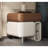 Modern Wood Nightstand Set of 2 With Drawer Cabinet and Shelf