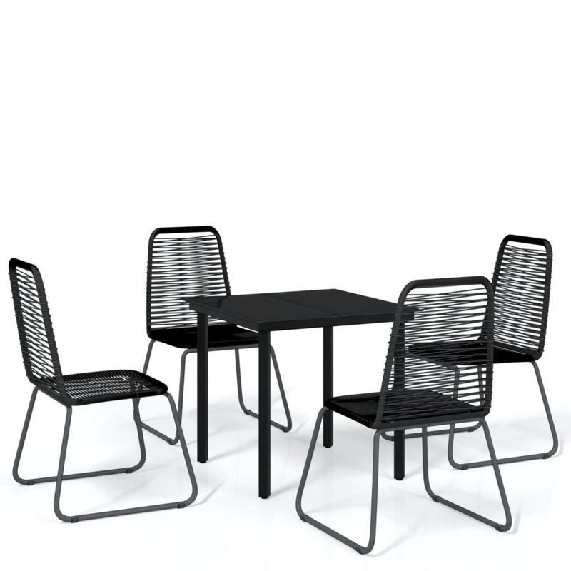 Long Dining Set, 4, 29.1" H x 31.5" W x 31.5" D