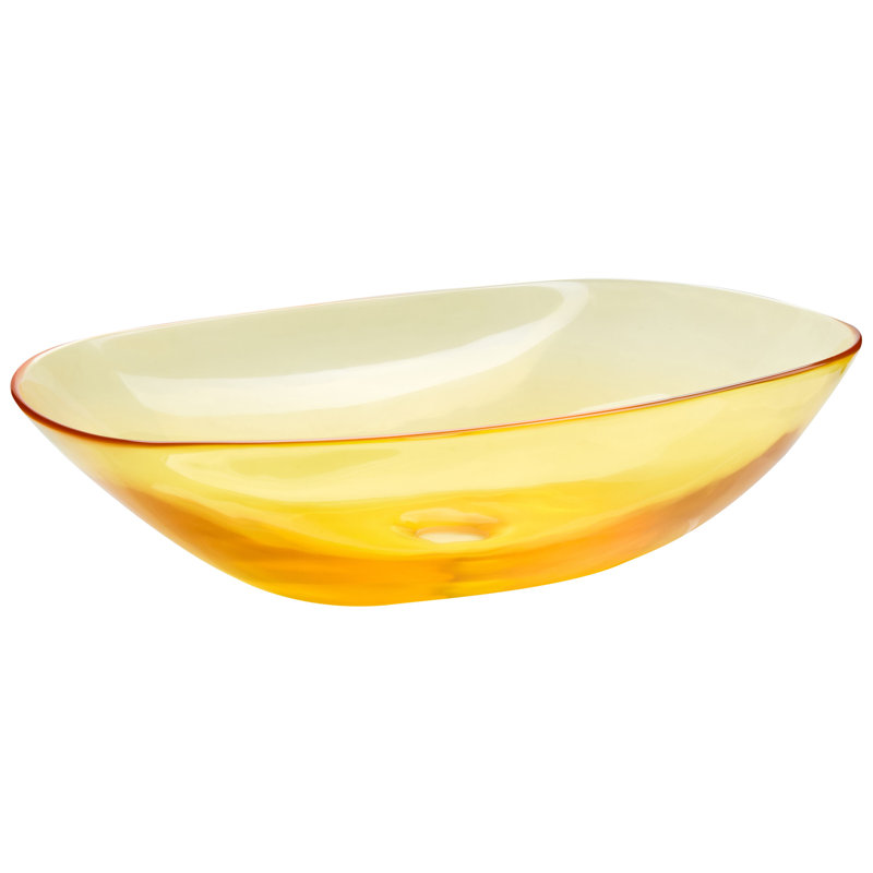 Ivy Bronx Chanoch Solid Surface Oval Sink, Yellow