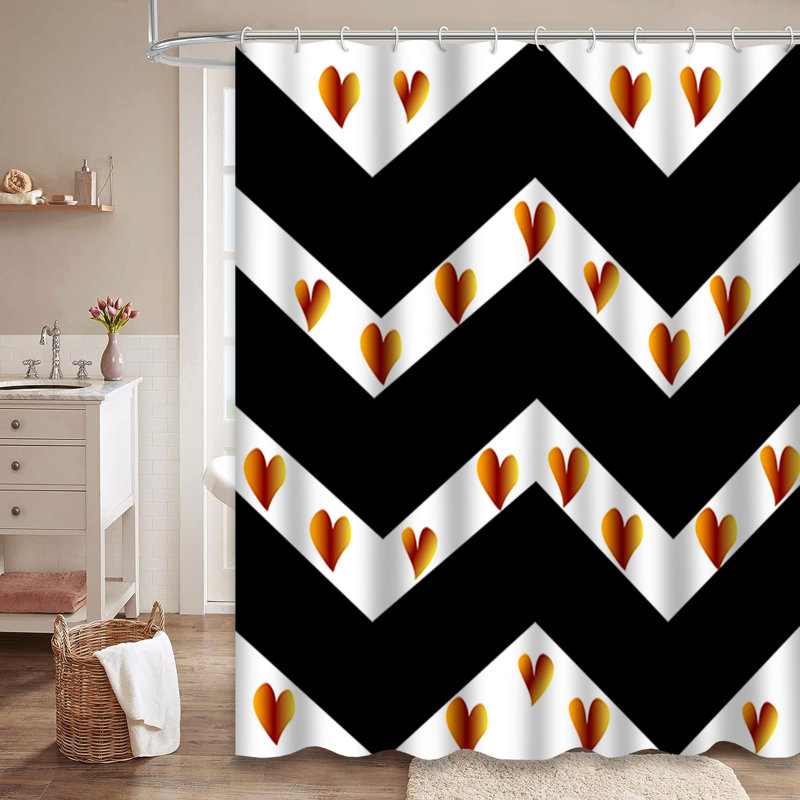 Rideau de douche Zigzag, L 72 po x l 72 po