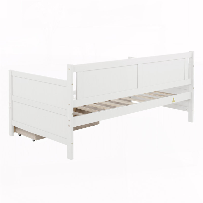 Twin Size Pine Wood Daybed, White