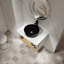 Meuble-lavabo mural de 30 po, lavabo vasque rond, rangement à tablette ouverte-129410057