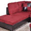 Canapé modulaire 3 pièces en flanelle rouge et PVC Beeson, faisant face à la gauche-1787862355-1787862358