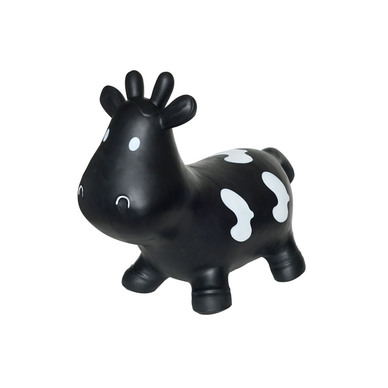 Vache gonflable avec trémies, Noir / blanc