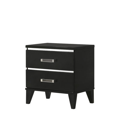 Table de chevet moderne pour chambre à coucher noire avec fonction de tiroir allongée Conception fonctionnelle pour - Maximise l'efficacité
